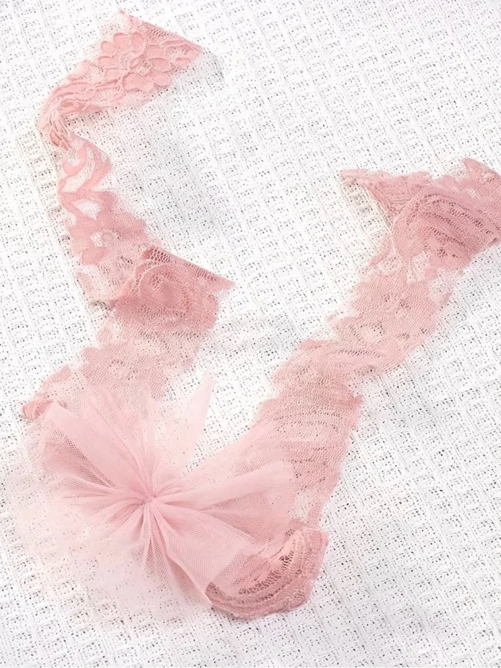 Soft Pink Tulle Baby Headband with Flower Accent